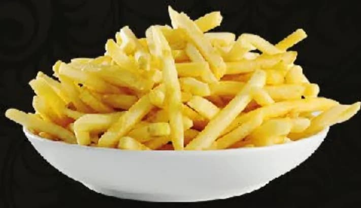 Tigela branca com batata frita